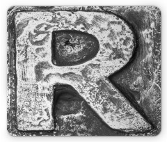 Iron Tones Uppercase R Mouse Pad