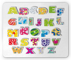 Alphabet Set Colorful Mouse Pad