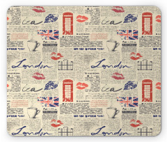 Newspaper Kiss Marks Mouse Pad