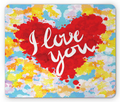Brushstroke Message Mouse Pad
