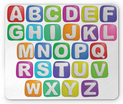 Colorful Alphabet Set Mouse Pad
