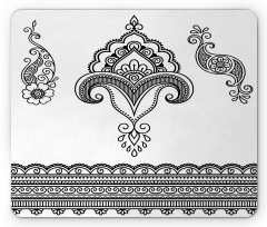 Floral Pattern Doodle Ornate Mouse Pad