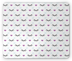 Winking Eyes Hearts Mouse Pad