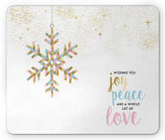 Christmas Snowflake Love Mouse Pad