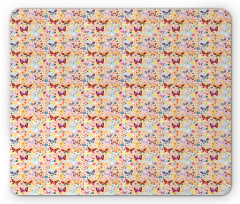 Butterflies Flowers Mouse Pad