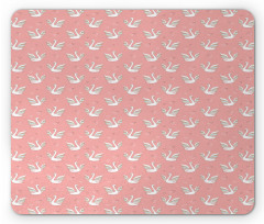 Patterned Wings and Hearts Mouse Pad