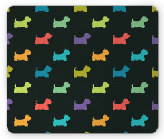 Terrier Silhouettes Mouse Pad