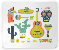 Mexican Motifs Taco Mouse Pad