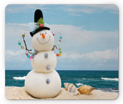 Winter Vacation Coastal Mouse Pad