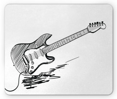 Rock Music Sketch Art Mouse Pad