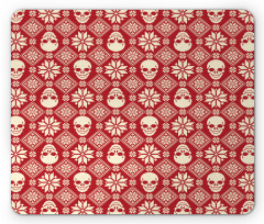 Needlework Skull Motif Mouse Pad