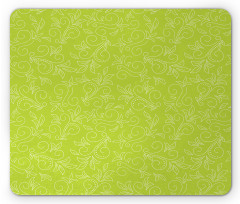 Doodle Curly Flora Mouse Pad