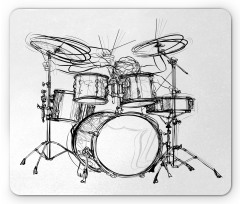 Drummer Doodle Art Mouse Pad