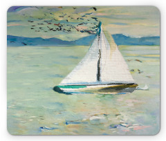 Monet Sailing Boat Mouse Pad