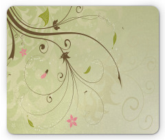 Swirls Lines Petal Mouse Pad