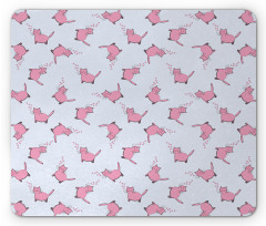 Romantic Pink Kittens Mouse Pad