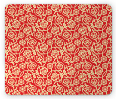 Chinese Blossoms and Curls Mouse Pad