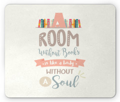 Book Shelf and a Words Mouse Pad