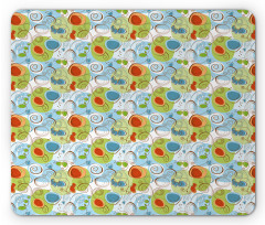 Whimsical Doodle Swirls Mouse Pad