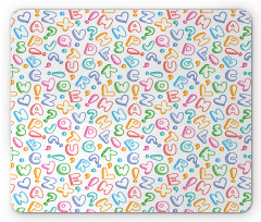 Colored Letters Mouse Pad