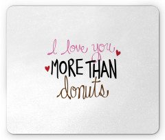 Donut and Hearts Mouse Pad