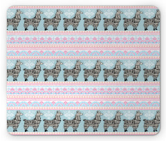 Patterned Alpaca Mouse Pad