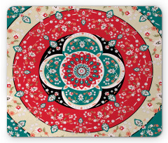 Circles Blooms Mouse Pad