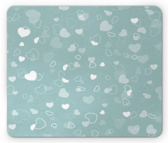 Romantic Hearts Theme Mouse Pad