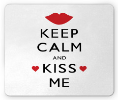 Kiss Me Red Hearts Mouse Pad