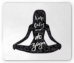 Do Yoga Words Girl Mouse Pad