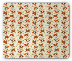 Abstract Poppy Design Mouse Pad