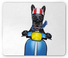 Bulldog on a Scooter Mouse Pad