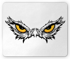 Angry Gaze of Bird of Prey Mouse Pad