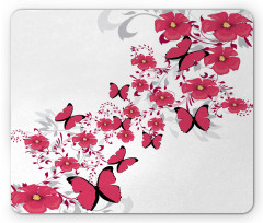 Flower Butterfly Mouse Pad