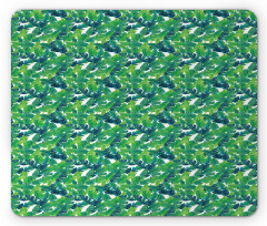 Lush Tropical Leaves Mouse Pad