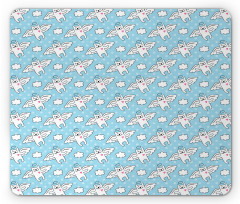 Cat Angels Hearts Kitty Mouse Pad