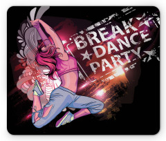 Break Dance Party Theme Mouse Pad
