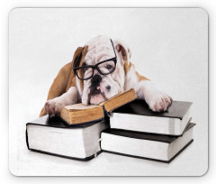 Glasses Dog Mouse Pad