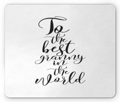 Hand Lettering Words Mouse Pad
