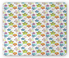 Colorful Celestial Shapes Mouse Pad