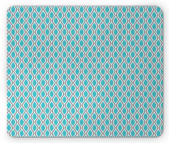 Wavy Lines Ogee Shapes Mouse Pad