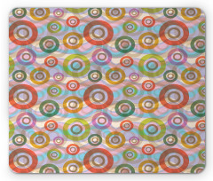 Hippie Colorful Circles Mouse Pad