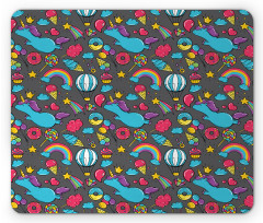 Unicorns Rainbows Cartoon Mouse Pad