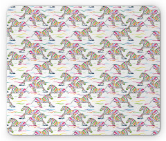 Running Colorful Animals Mouse Pad