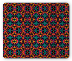 Tribal Foliage Leaves Mouse Pad