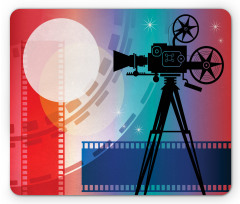 Movie Reel Vintage Motif Mouse Pad