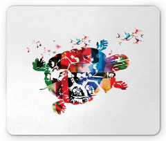 Abstract Turtle Notes Mouse Pad