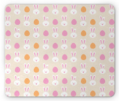 Bunny Faces and Eggs Mouse Pad