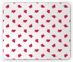 Cartoon Hearts Love Mouse Pad