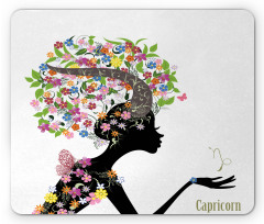 Floral Woman Mouse Pad